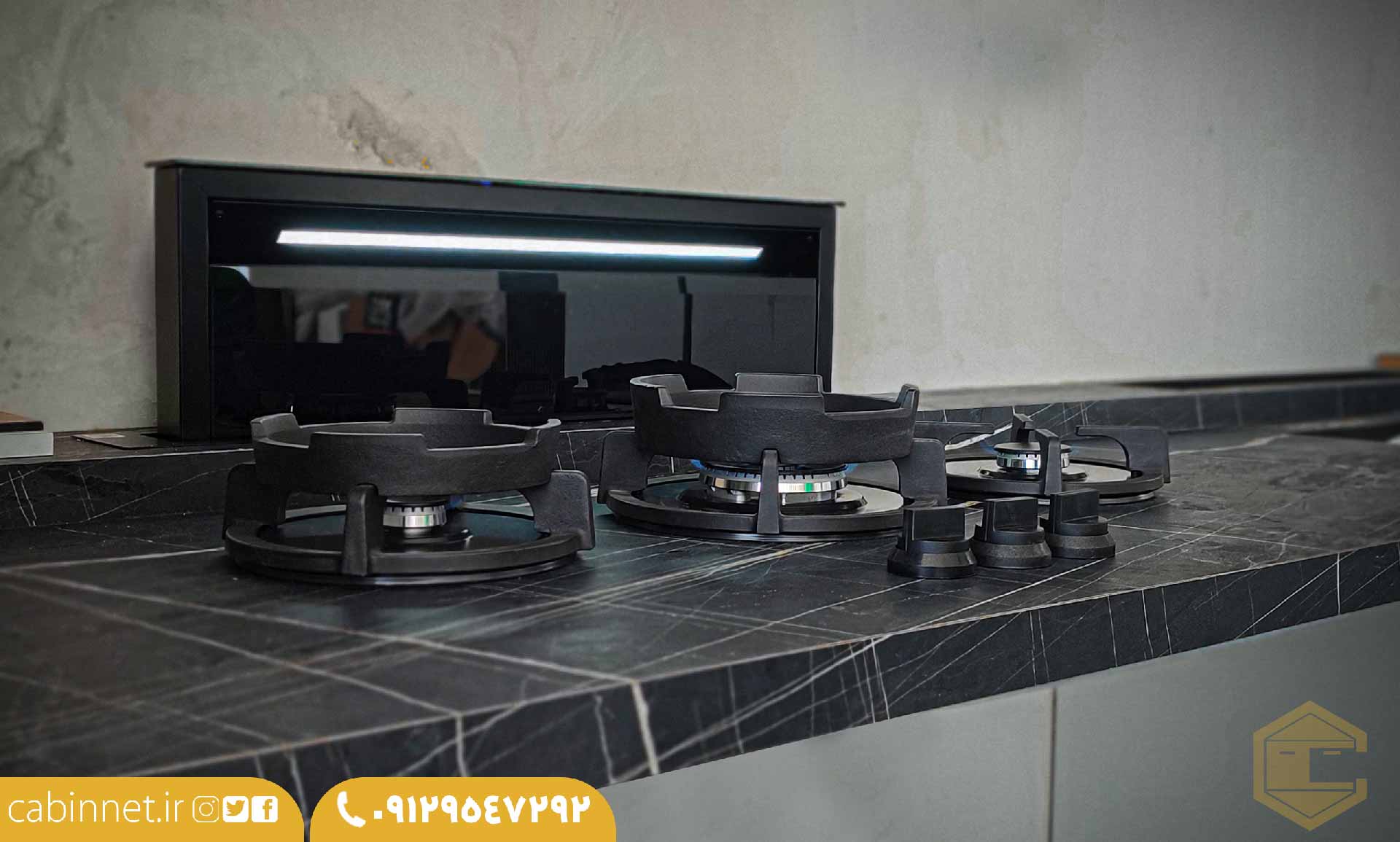 اجرای سنگ صفحه اس پی ال،گاز پیت و هود آسانسوری در قزوین-کابین نت